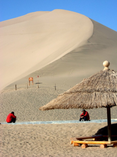 Dunhuang thatched roof desert