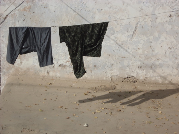 Laundry in the wind, Dunhuang